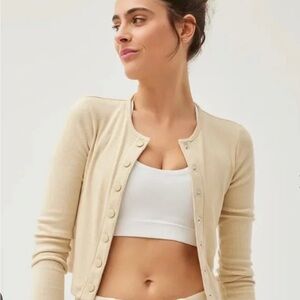Outdoor Voices  cozy rib cropped cardigan
